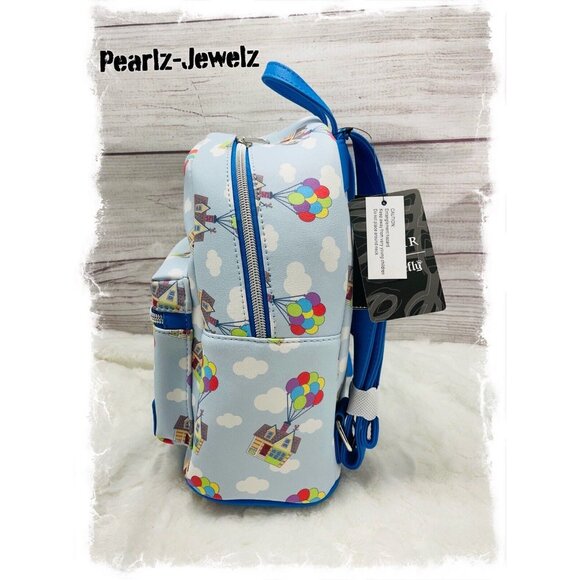 Loungefly Pixar UP House Balloons Clouds Allover Print AOP Mini Backpack NWT main image 7